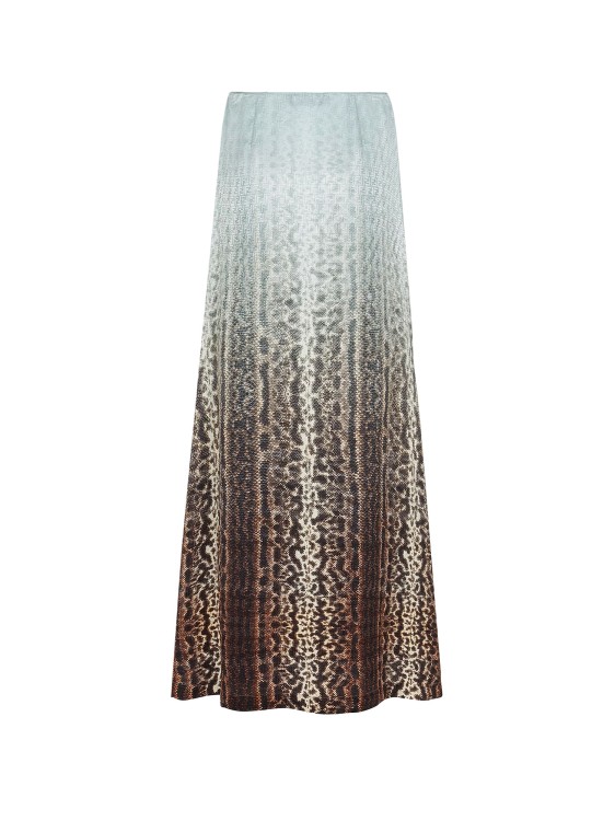 Shop Fendi Silk Skirt With Ff And Animalier Print In White