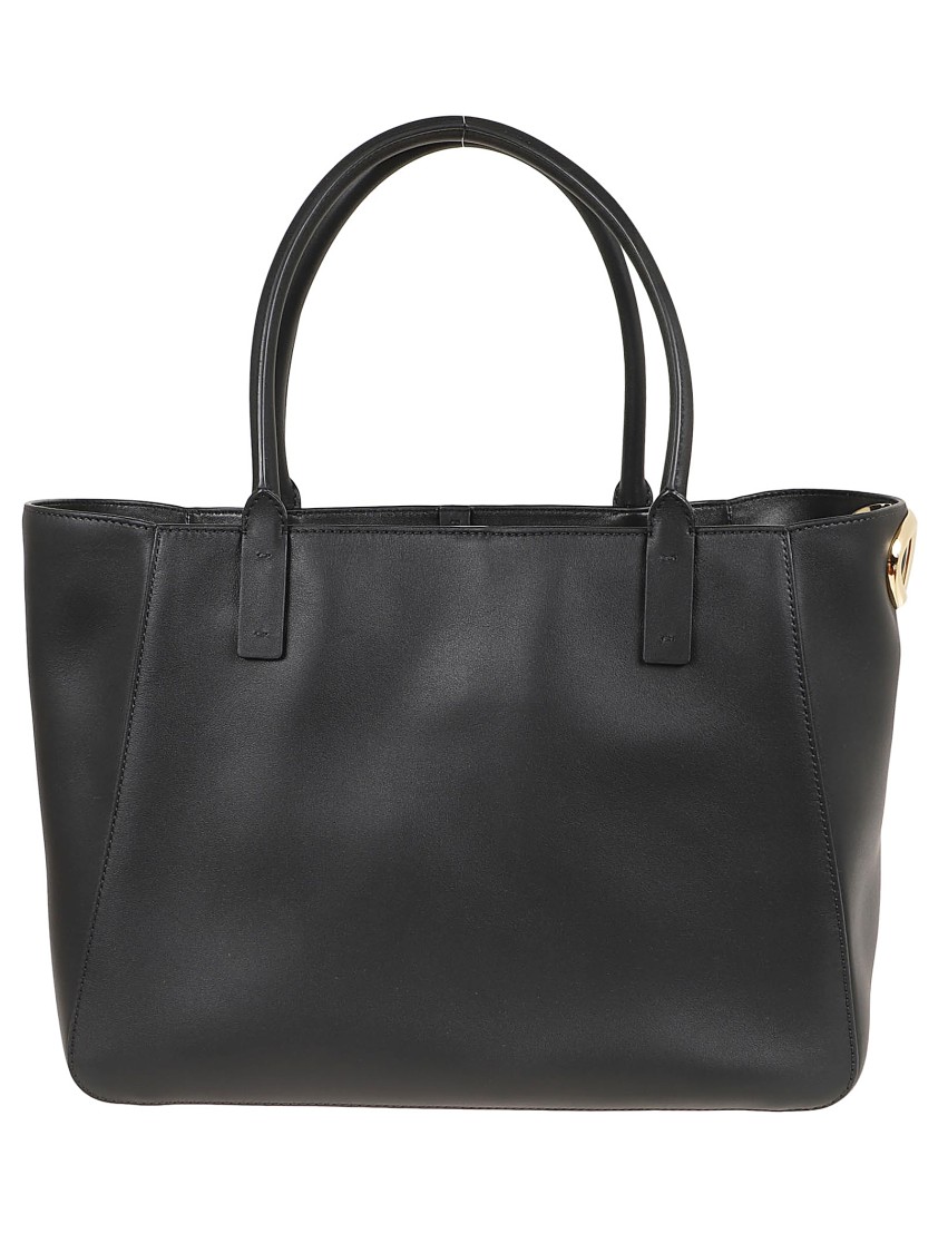 Valentino Small Tote Vlogo Side In Black