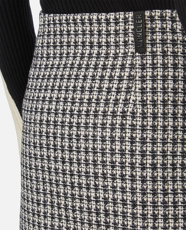 Moncler Black Tweed Mini Skirt In Black
