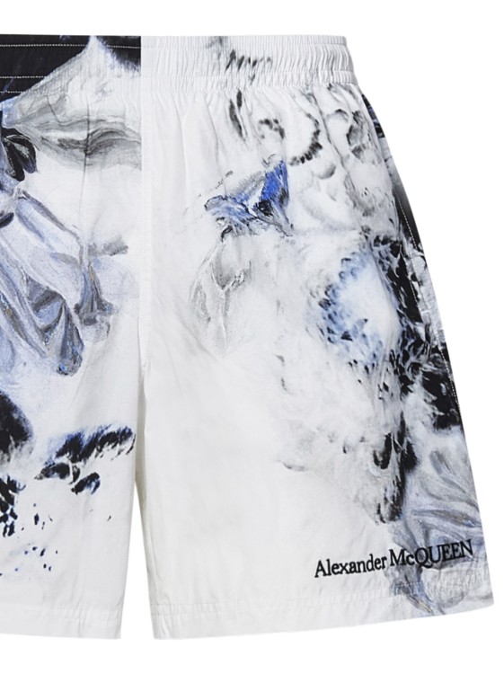 Shop Alexander Mcqueen White Nylon Swimsuit