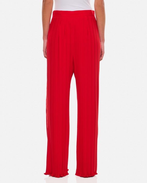 Shop Lanvin Pleated Pants In Red