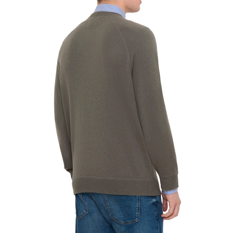 Shop Brunello Cucinelli Grey Cashmere Sweater