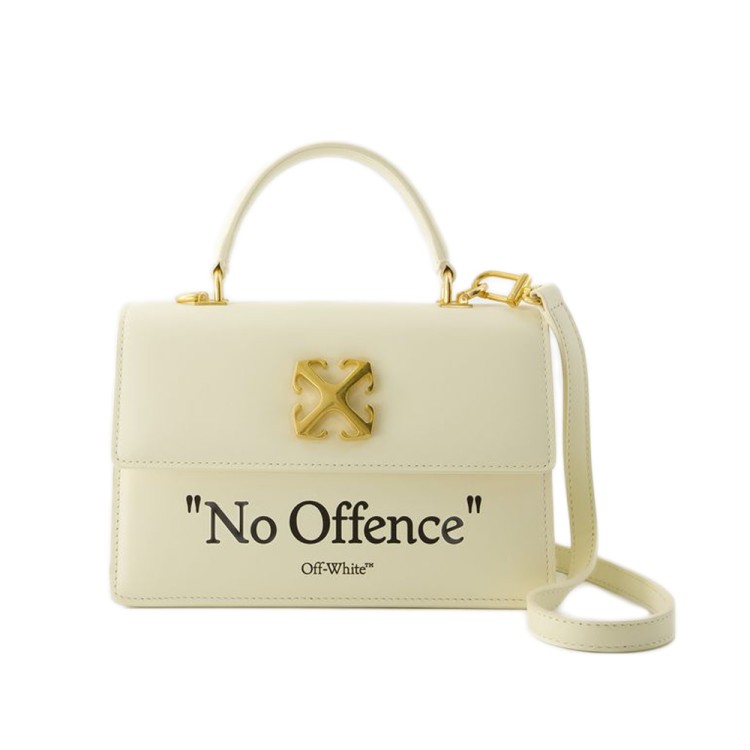 Off-white Jitney 1.4 Bag - Off White - Leather - Black/beige In Neutrals