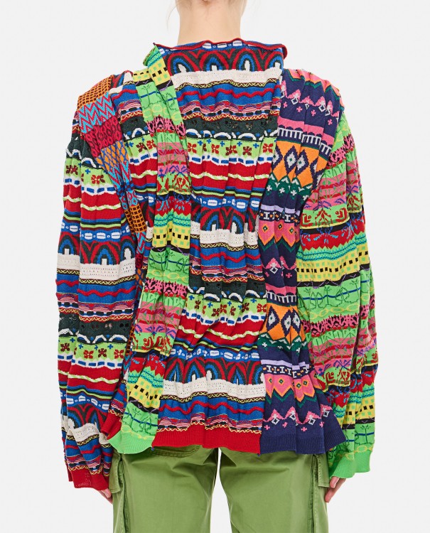 Shop Comme Des Garçons Patch Sweater In Neutrals