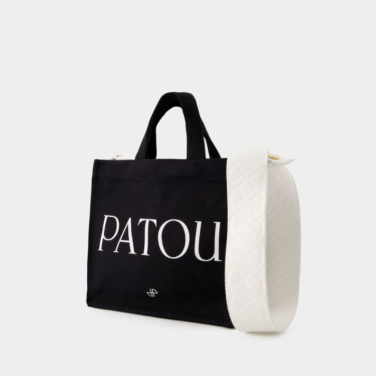 Shop Patou Large Tote Bag - Cotton - Black