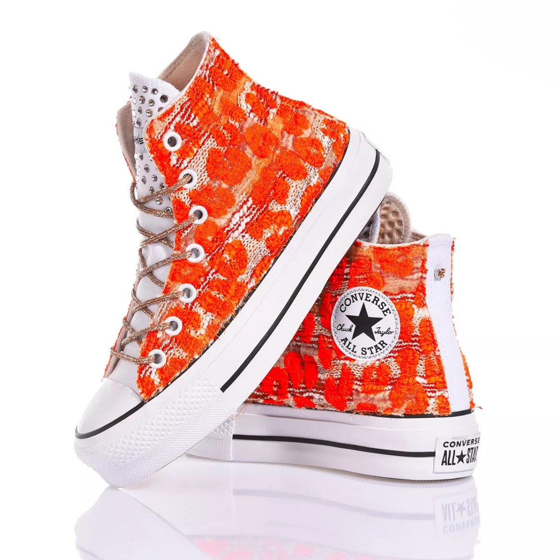 Converse Platform Multicolour Sneakers In White