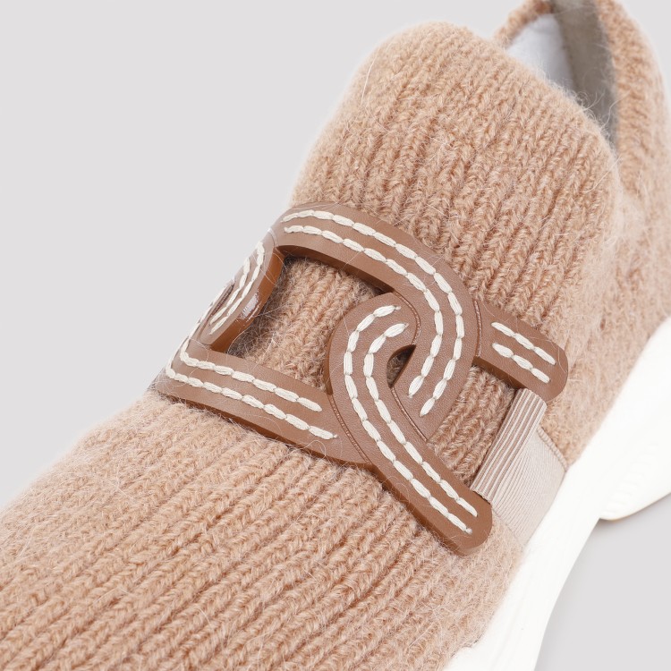 Tod's Womens Tan Sport Run 54c Calzino Logo-embellished Mesh Low-top Trainers In Neutrals