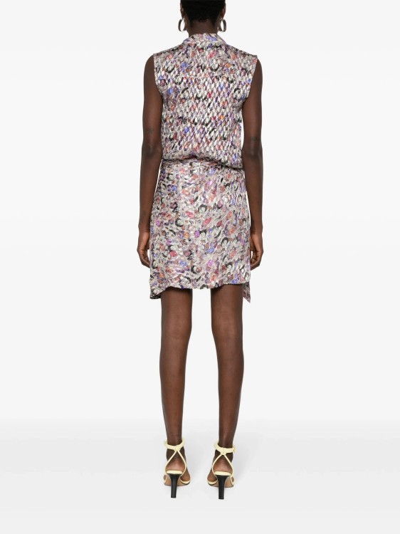 Shop Isabel Marant Multicolored Kayla Wrap Dress Mini Dress