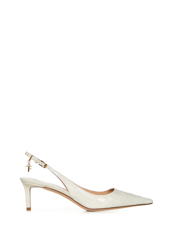 Shop Tom Ford Leather Slingback Pumps In Neutrals