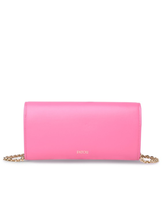 Shop Patou Jp' Pink Leather Crossbody Bag