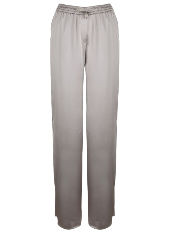Shop Herno Casual Satin Trousers In White