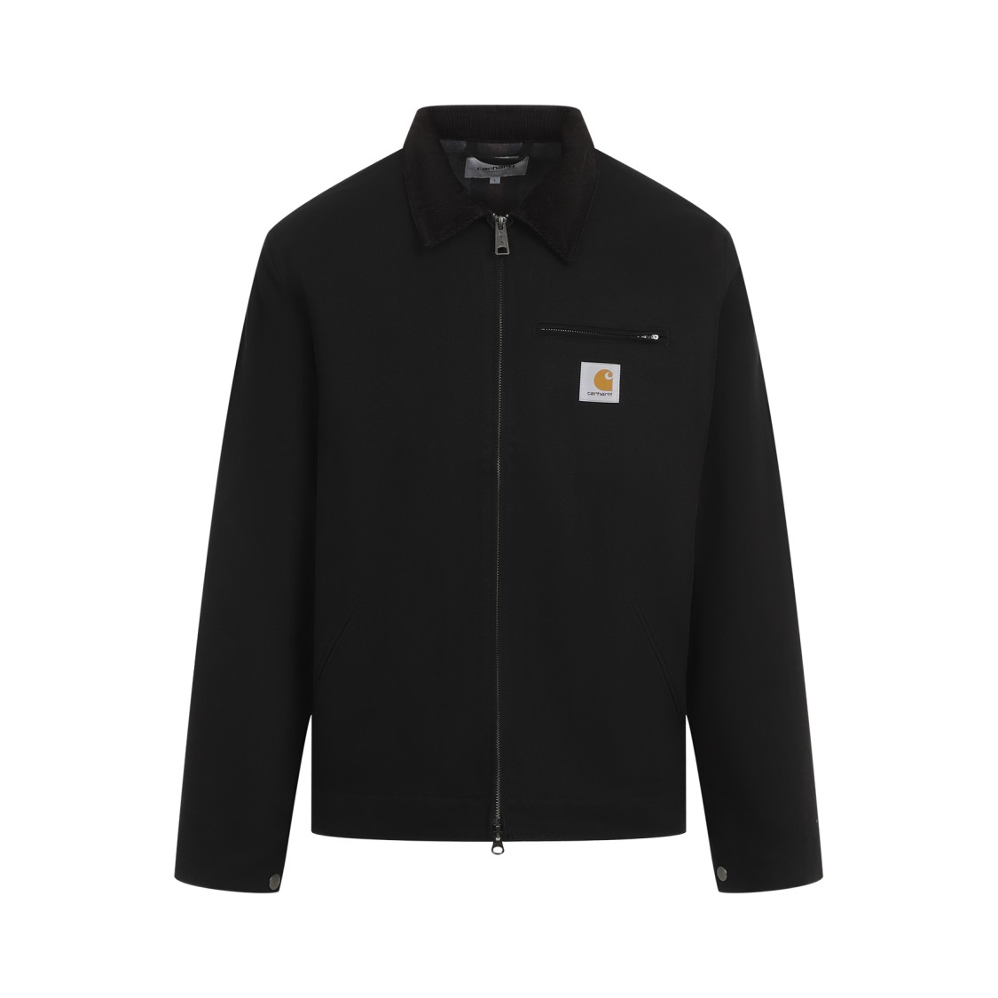 Carhartt Structured Collared Front Pocket Long Sleeve Jacket In Black