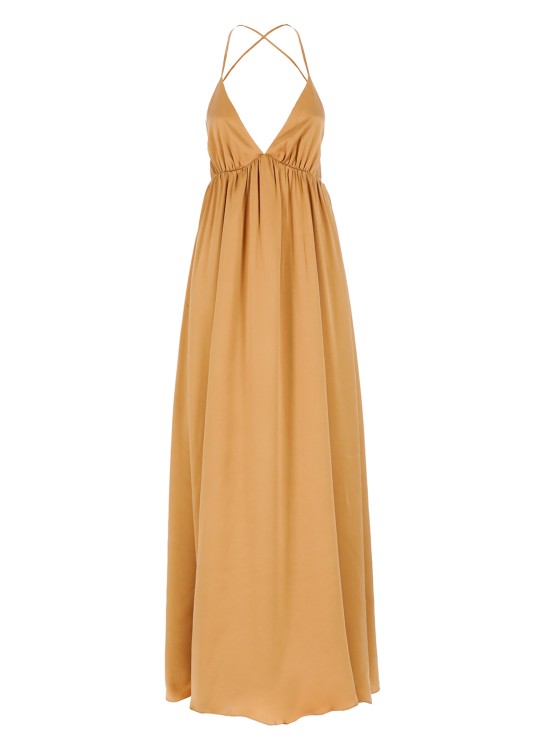 Shop Zimmermann Honey Silk Long Dress In Orange