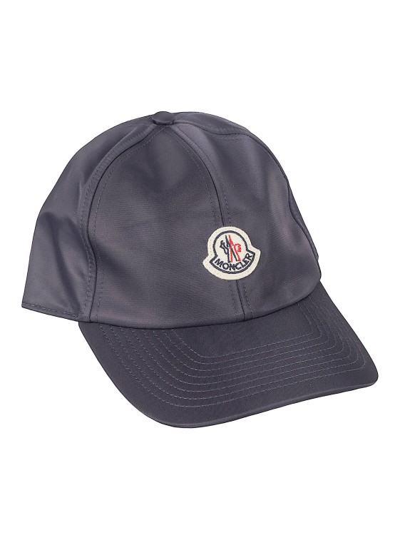 Moncler Blue Cotton Hat In Gray