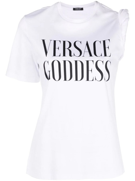 Shop Versace White Goddess T-shirt