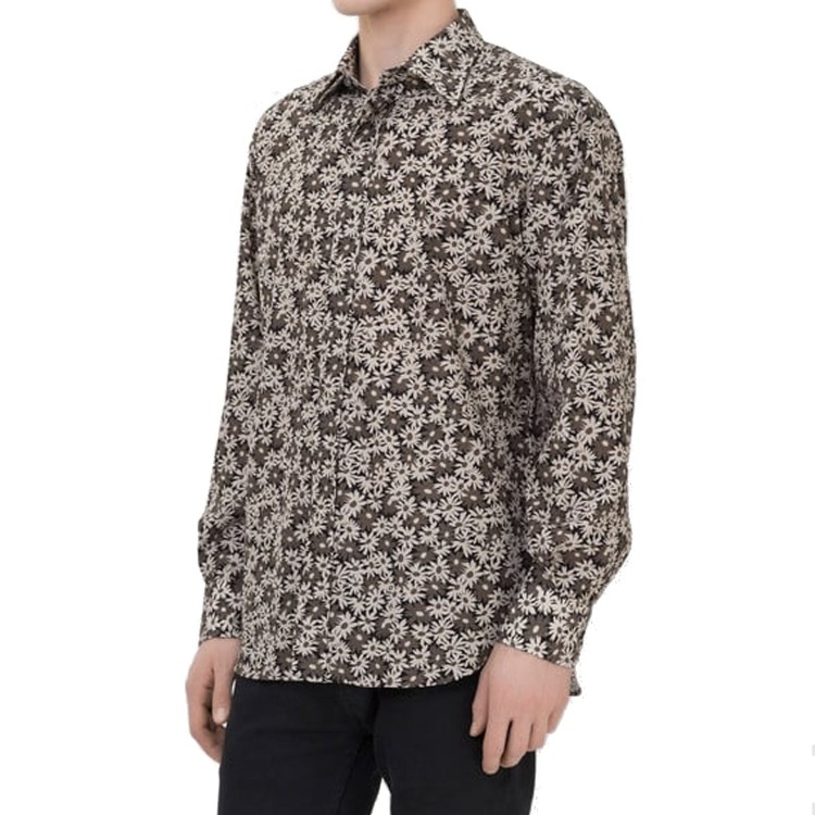 Shop Tom Ford Floral Shirt In Grey
