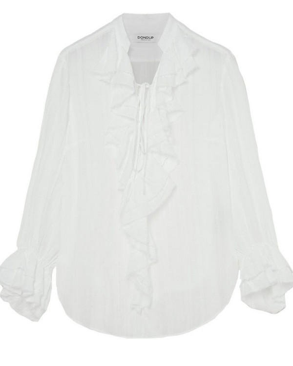 Dondup Bright White Cotton Shirt