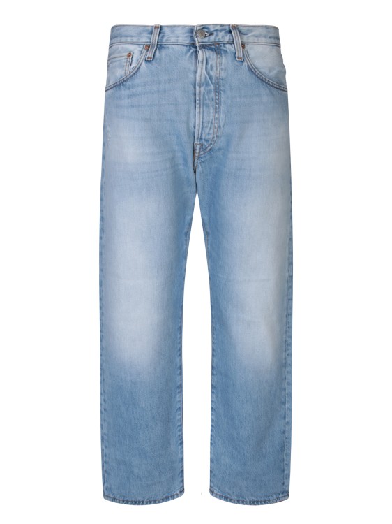 Shop Acne Studios Straight Fit Cotton Jeans In Blue