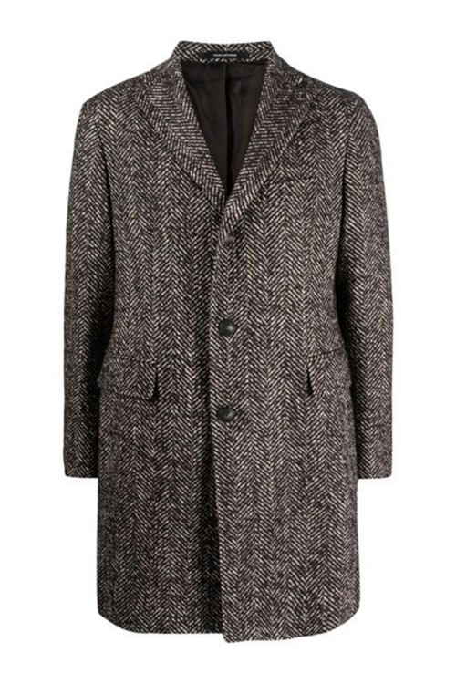 Shop Tagliatore Grey Short Coat