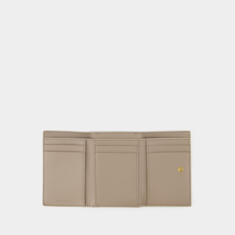 Shop Marc Jacobs The Trifold Wallet - Leather - White In Grey