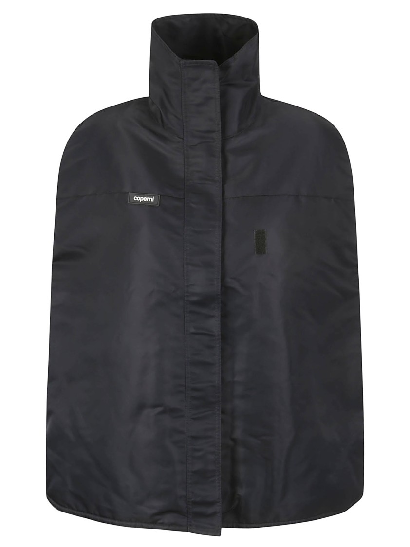 Coperni Logo-patch Bomber Cape In Black