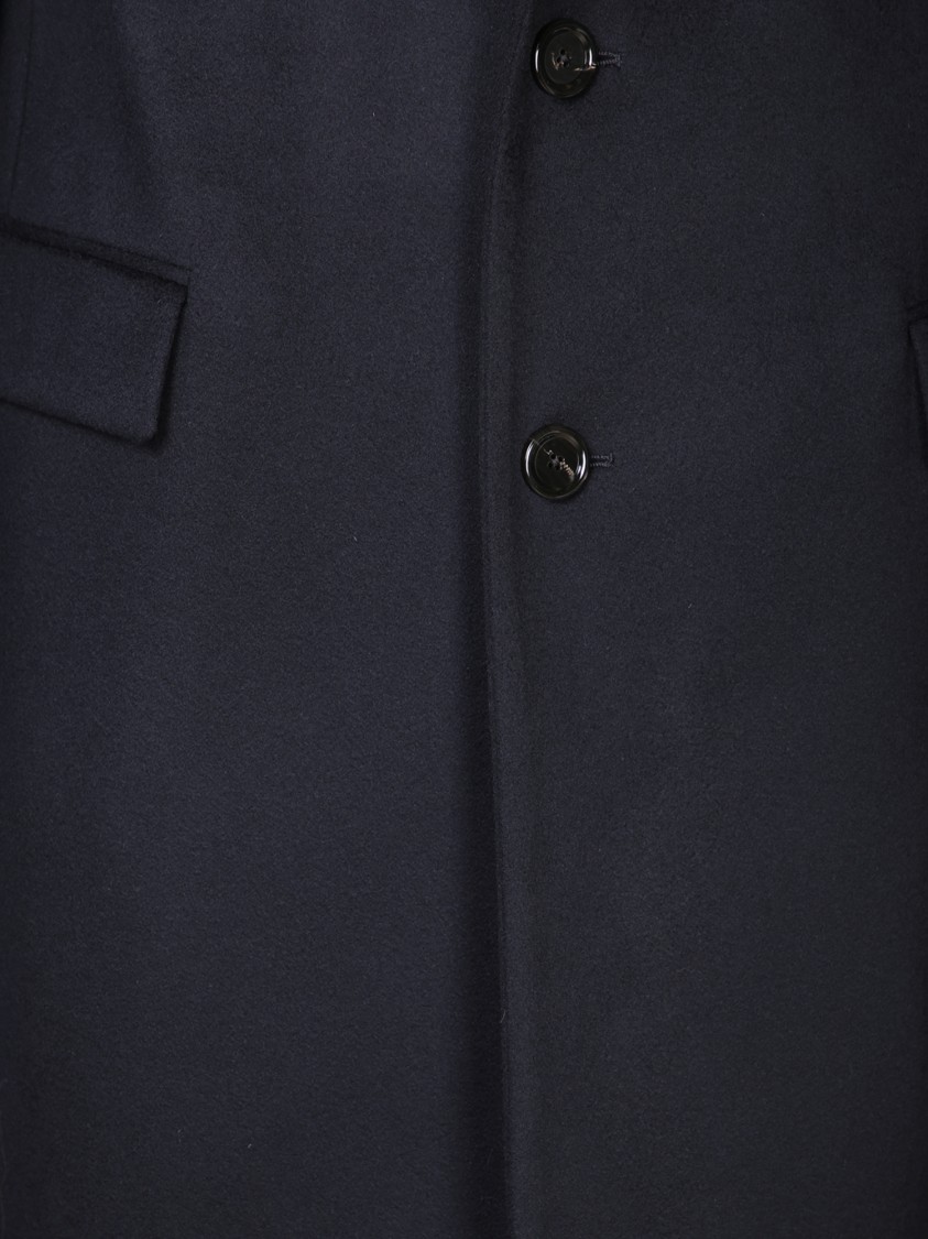 Lardini Classic Long Coat With Tailored Fit And Elegant Detailing In Blue