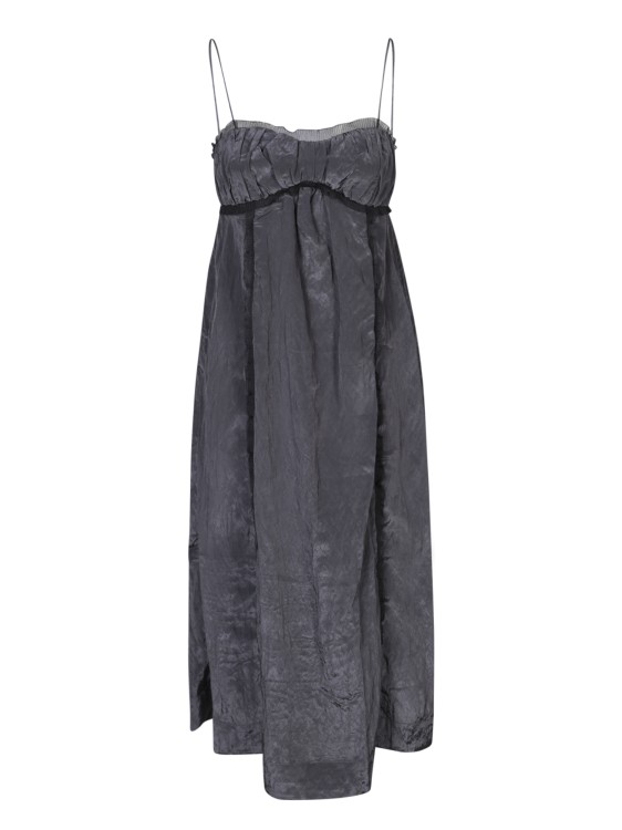 Shop Ganni Grey Midi Dress