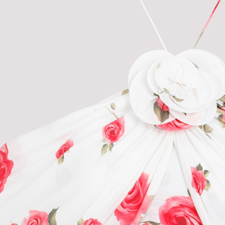 Magda Butrym White Cream Printed Dress In White
