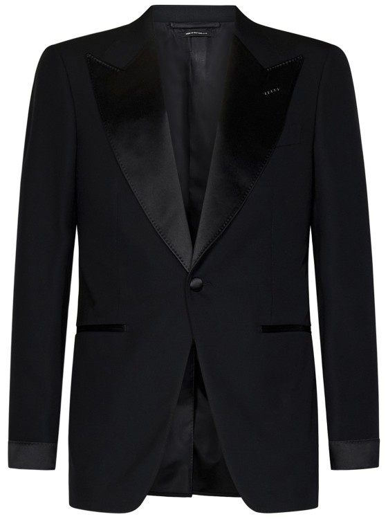Tom Ford Black Tuxedo Suit In Black