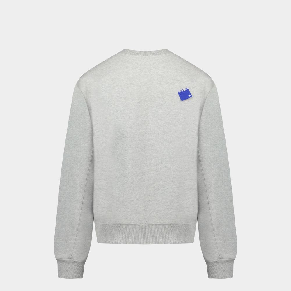 Ader Error 01 Trs Tag Sweatshirt - Cotton - Grey In Grey