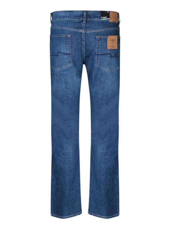 Shop 7 For All Mankind Mid-rise Straight Jeans In Blue