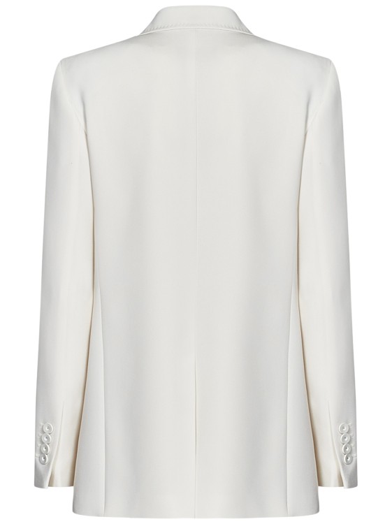 Shop Max Mara Butter-colored Heavy Cady Suit In White