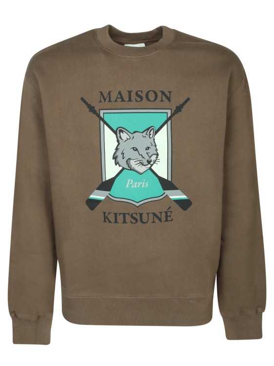 Maison Kitsuné Long Sleeve Soft Fabric Sweatshirt In Grey