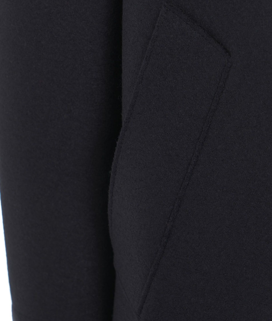 Harris Wharf London Coat In Pressed Virgin Wool In Black