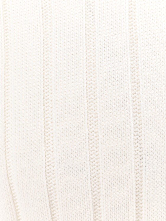 Shop Brunello Cucinelli Ribbed Cotton Sweater In White
