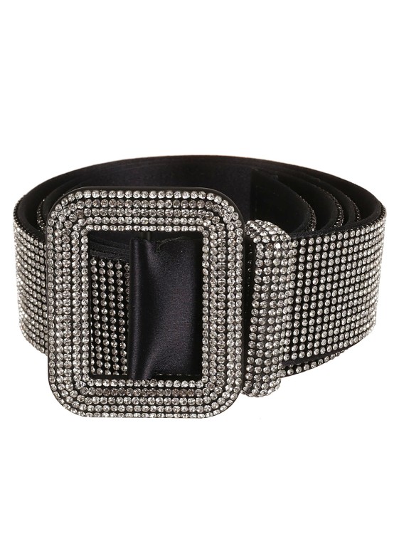 Shop Benedetta Bruzziches Crystal-embellished Buckle Belt In Black