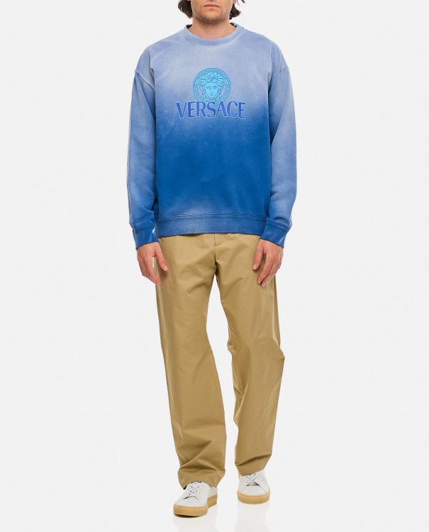 Shop Versace Sweatshirt Medusa Print In Blue