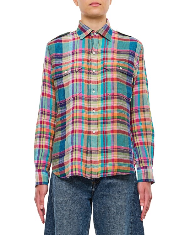Shop Polo Ralph Lauren Long Sleeve Shirt In Multicolor
