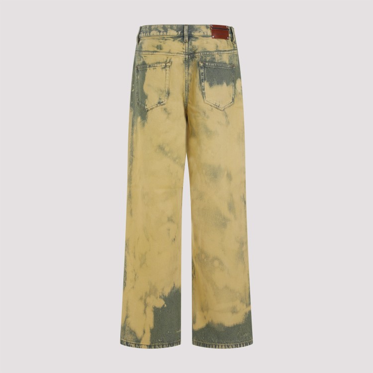 Shop Dries Van Noten Lime Yellow Cotton Pine Pants In Green