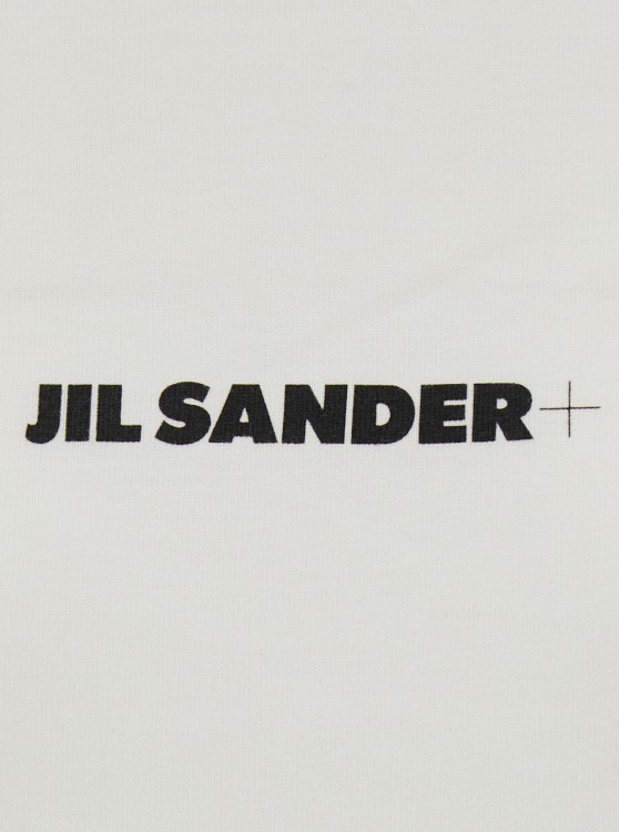 Shop Jil Sander White T-shirt With Contrasting Logo Print