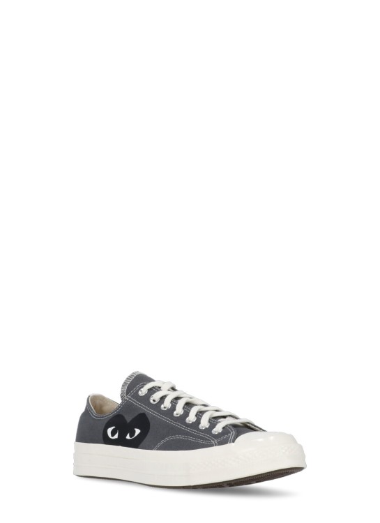 Shop Comme Des Garcons X Converse Grey Cotton Sneakers