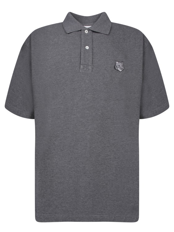 Maison Kitsuné Cotton Polo Shirt In Gray