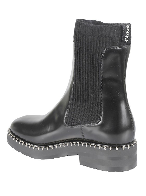 Shop Chloé Black Leather Boots In Grey