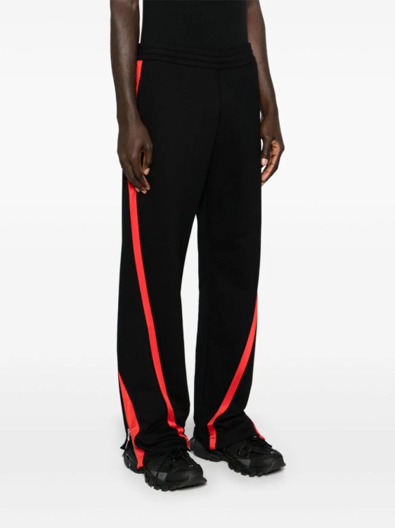 Shop Alexander Mcqueen Multicolor Striped-rise Track Pants In Black