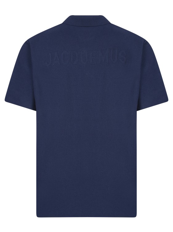 Shop Jacquemus Viscose Polo Shirt In Blue