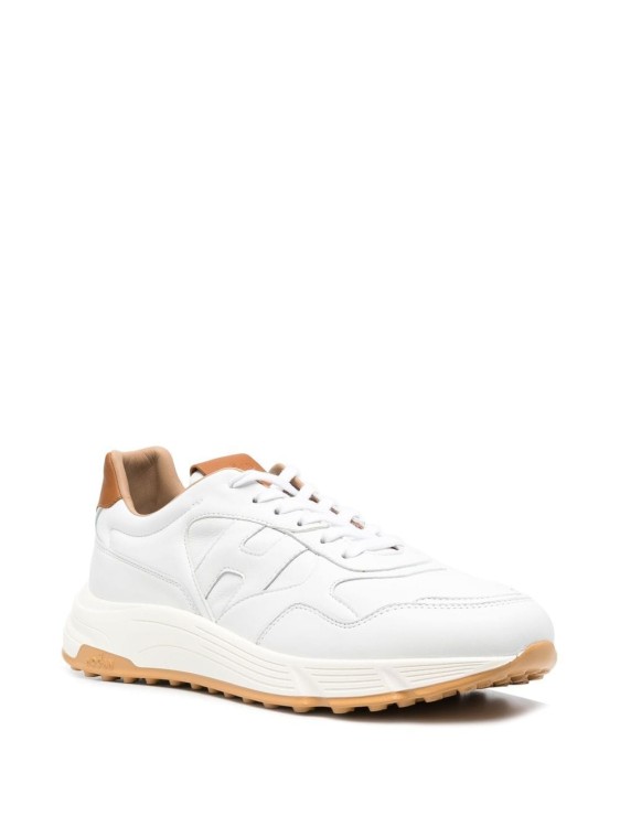 Shop Hogan White Laced-up Sneakers