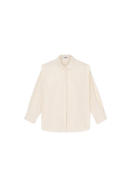 Shop Aeron Elysee - Wide Fit Shirt In Neutrals