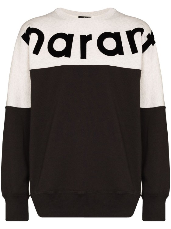 Marant Faded Cotton Sweater In Black