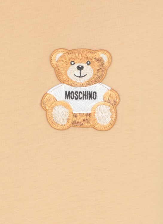 Shop Moschino T-shirt With Logo In Neutrals