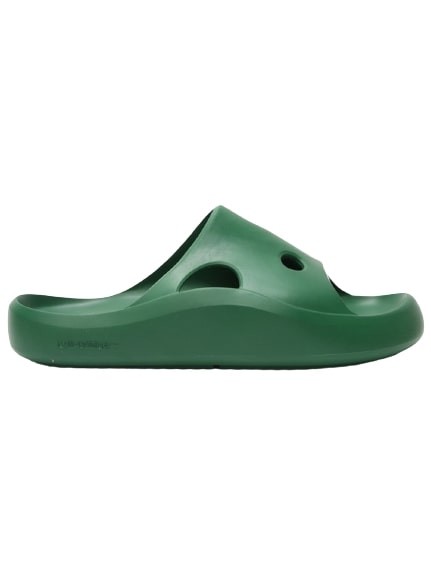Off-white Meteor Rubber Slide Sandals In Green